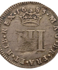 1685 Three Pence James II Maundy Coin UK Silver