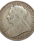 1901 Florin Victoria Coin UK Silver Two Shillings