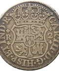 1769 M 2 Reales Mexico Coin Carlos III Spain Silver