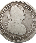 1800 Mo FM Real Mexico Coin Charles IV Silver