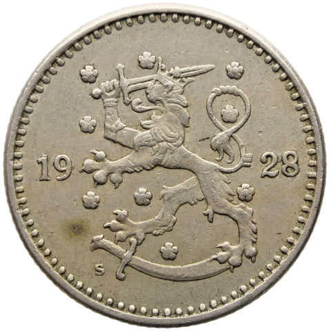 1928 1 Markka Finland Coin