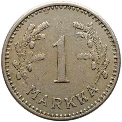 1928 1 Markka Finland Coin