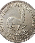 1948 5 Shillings South Africa Coin George VI Silver Crown