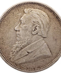 1895 2 Shilling South Africa Coin Paul Kruger Silver