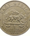 1950 H One Shilling East Africa Coin George VI