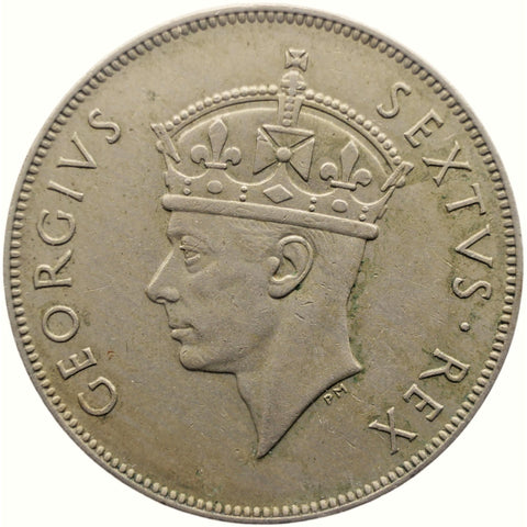 1950 H One Shilling East Africa Coin George VI