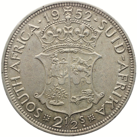 1952 2 1/2 Shillings South Africa Coin George VI Silver