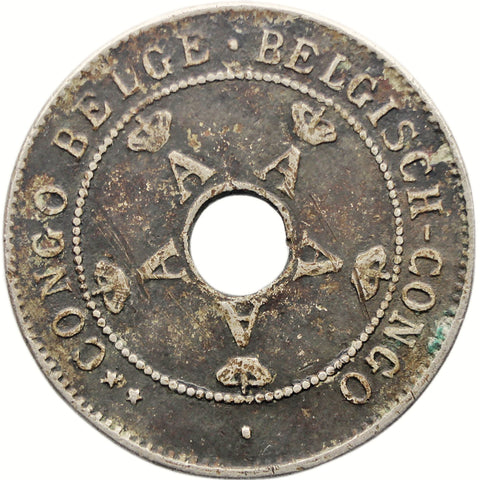 1911 10 Centimes Belgian Congo Coin Albert I