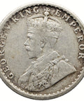 1936 Quarter Rupee British India Coin George V Silver Calcutta Mint