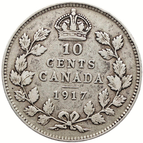 1917 10 Cents Canada Coin George V Silver