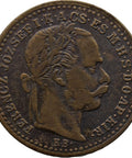 1870 KB 10 Krajczar Hungary Coin Franz Joseph I Kremnitz Mint