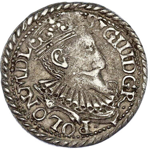 1598 3 Groschen Trojak Olkusz Mint Polish–Lithuanian Coin Sigismund III Vaza Silver