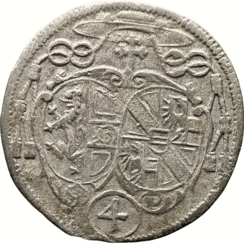 1692 4 Kreuzer Bishopric of Salzburg Coin Johann Ernst Graf von Thun Silver