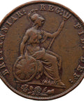 1858 Half Penny Queen Victoria Coin UK