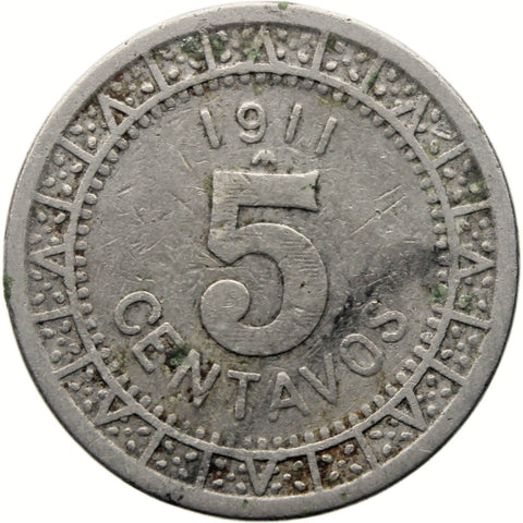 1911 5 Centavos Mexico Coin