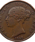 1858 Half Penny Queen Victoria Coin UK